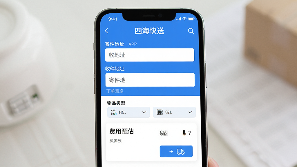 �ĺ�����APP�µ�ҳ��չʾͼ��������һ���ֻ���ʾ�ļ���ַ���ռ���ַ������·�����Ʒ����ѡ��ͷ���Ԥ�����򣬽�������ɫ�Ͱ�ɫΪ��ɫ��������������࣬�������������ʸ��壬�����д��С��ĺ����͡����ֱ�ʶ���޶���Ԫ�ء�