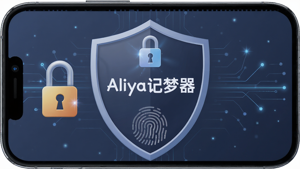 AI生成图片,主体为手机屏幕上的锁形图标与盾牌,屏幕中央显示