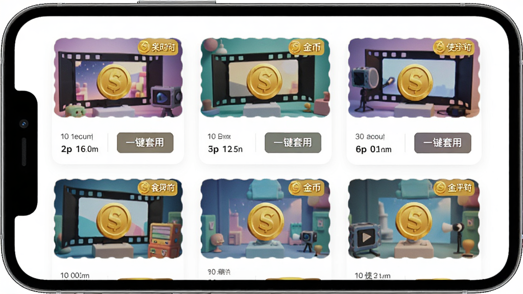 ���СƬ�����ܼ������棬����Ϊ�ֻ���Ļ�е�ģ��ѡ��ҳ�����ֲ����������У�ÿ��ģ���������ʱ����ʹ�ô�����ǩ�����Ϊ��������Ŀ�Ƭʽ��ƣ�ϸ�ڰ�����ɫ����ͼ�����ͼ����һ�����ð�ť����������������ɾ����޶���Ԫ��