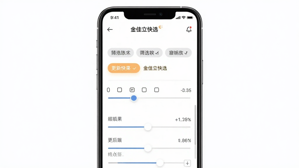����Ϊ���������ѡ������ɸѡ���ܽ��棬����Ϊ�ֻ���Ļ���У��Ű�չʾ���ɸѡ������ǩ�ͻ���ؼ������Ϊ��ˬ��Լ���ƶ���UI��ϸ�ڰ�������ѡ�е�ɸѡ�ʵʱ���µĽ��������ʾ�����ʸ��塢�ɾ����޶���Ԫ��