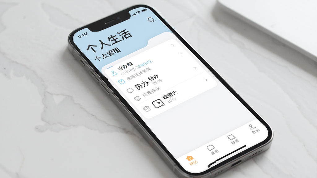 ��������APP�������Ľ��棬�ֻ���Ļչʾ��������ĸ��˹���ҳ�棬���������б����ղؼУ������࣬����ִ���ɫ����ͣ�ϸ�����������ʸɾ����޶���Ԫ��