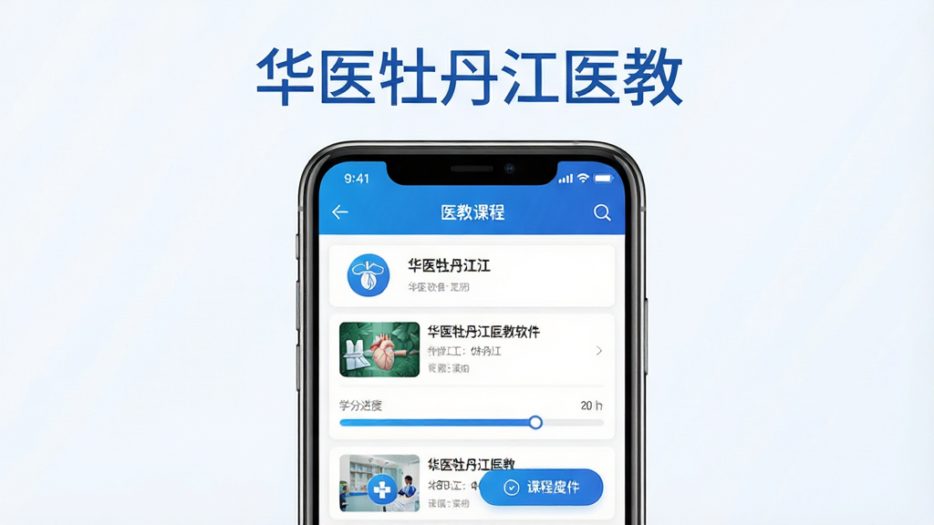 �����ǻ�ҽĵ����ҽ�������������ֻ��ϵ�������չʾ������Ϊ���з��õ��ֻ���������Ļ����ʾҽѧ�γ��б���ѧ�ֽ��������Ű�������½ṹ���Ϸ�Ϊ�������ơ���ҽĵ����ҽ�̡����ֱ��⣬�·�Ϊ�ֻ�������д�����Ϊ�ִ���Լ�Ƽ��磬ɫ������ɫ�Ͱ�ɫΪ����ϸ�ڰ���������ҽѧͼ�ꡢ�γ�����ͼ���������͹��ܰ�ť������Ϊ���塢�ɾ����޶���Ԫ��
