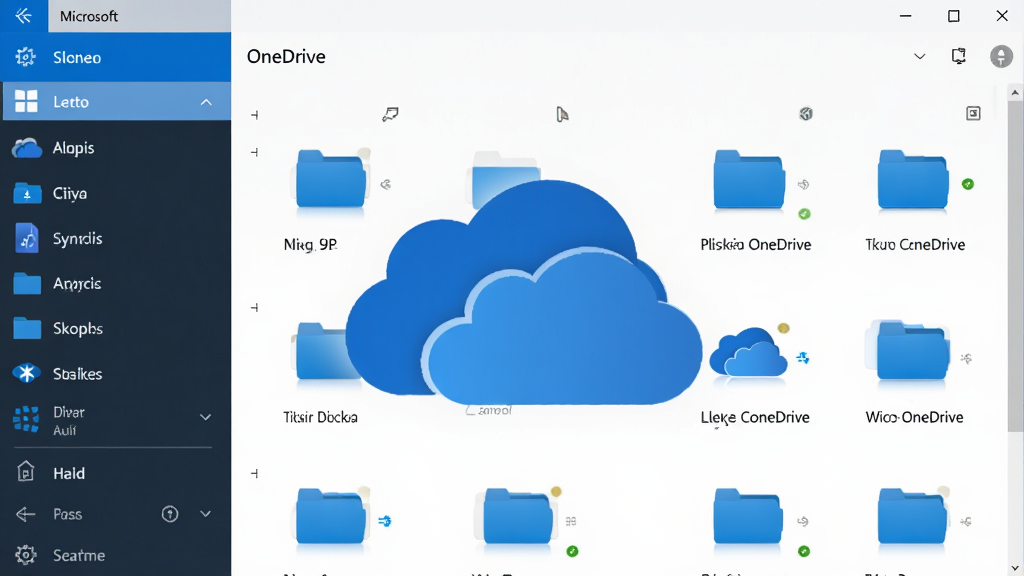 Microsoft OneDrive �����������ͼ�����������Ǽ����ƶ�ͼ�����ļ����б�������Ϊ��ർ�������Ҳ��ļ�������ͼ���Ű����������Ϊ�ִ���ƽ���Ƽ��磬ϸ�ڰ�����ɫ��ɫ�����ļ�����ͼ��ͬ��״̬Сͼ�꣬���ʸ��壬�ɾ����޶���Ԫ��