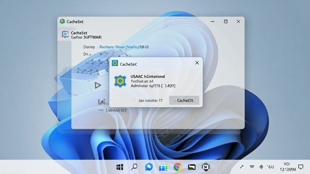 һ��չʾ CacheSet ������Windows 11ϵͳ���Թ���Ա�������еĽ�ͼ������Ϊ����������UAC����������Ϊ��Ļ���У��Ű����������Ϊ��ʵϵͳ��ͼ�磬ϸ�ڰ������������͸������Ч���������������ɾ����޶���Ԫ��