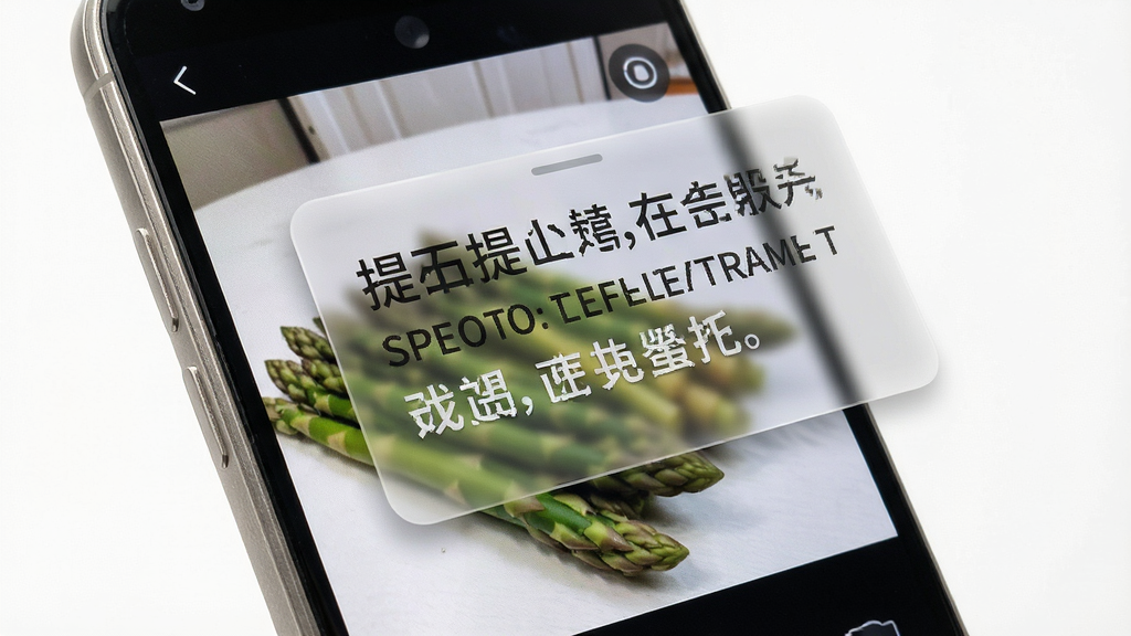 一张展示芦笋提词器悬浮提词功能的图片,画面中一部安卓手机屏幕上同时显示着相机拍摄界面和一个半透明的悬浮提词窗口,悬浮窗内文字清晰可见。布局为手机正面特写,占据画面主体。风格为产品功能展示风格,细节包括悬浮窗的半透明效果、文字滚动的动态感、手机边框的金属质感。画质高清,画面干净,无多余元素。