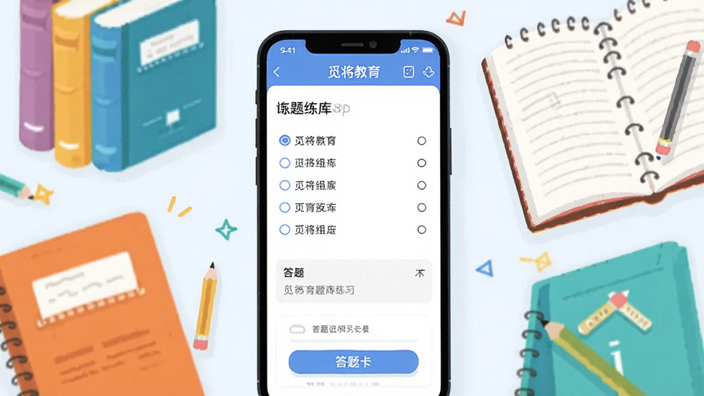 �ٽ����������ϰ���棬��������Ϊ�ֻ���Ļ��д����ʾ�ٽ�����APP������ҳ�棬������ѡ��ѡ��ʹ��⿨����Ļ��Χ�������鱾���ʼǱ���Ǧ�ʵ�ѧϰԪ�أ�����ƽ���廭��ɫ�������������������ɾ����޶���Ԫ��