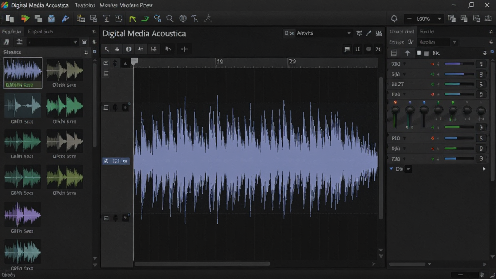 ����������չʾ�������� Digital Media Acoustica �Ĳ��α༭�������Ϊ�زĿ���壬�Ҳ�ΪЧ�����ܣ������Ϸ��в˵������ݹ����������������ɫרҵ��Ƶ������񣬽���ɾ����࣬���������ɱ棬���ʸ��壬�޶���Ԫ��