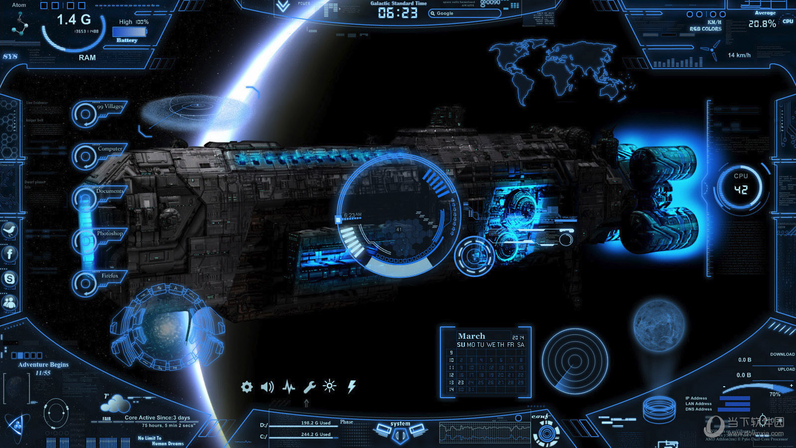 Rainmeter �������Ƥ������Ч��ͼ