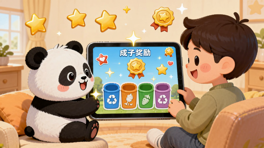���������������ӻ�����ɾͽ������棬��������è�����ͼҳ���ɫһ������ɳ����ʹ��ƽ����ԣ���Ļ��ʾ����������Ϸ���棬��ΧƯ���Ž�ɫ���Ǻͻ��½���ͼ�꣬���ֲ�����ܰ��ͥ�������У����Ϊ���ůɫ����ͨ�廭��ϸ�ڰ���Ц�������ĺ�����Ч�������ʸ���ɾ��޶���װ��
