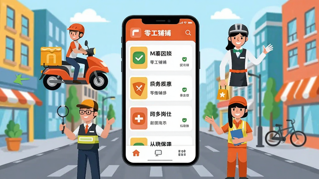 һ��չʾ�㹤��Ӧ�ú���ȫò�Ĳ廭������������һ�������ֻ�����Ļ����ʾ���㹤�̵ĸ�λ�б����棬��Χ�����Ų�ְͬҵ�Ŀ�ͨ������������֡�����Ա������Ա�ȣ������Ƿ����ĳ��нֵ������Ϊ��ƽ��ʸ���廭��ɫ���������ã������������ɾ���࣬�޶���Ԫ��