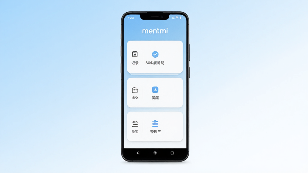 һ��չʾ mentmi ������������ֻ�����ͼ������������һ��������׿�ֻ�����Ļ�ڳ��ּ��Ŀ�Ƭʽ���ܲ��֣������� mentmi ���ֱ�ʶ����������ֲ���¼�����ѡ���������������ڣ�����Ϊǳ�����ɫ���䣬������ɾ���ˬ��ϸ�����������ʸ��壬�޶���Ԫ��