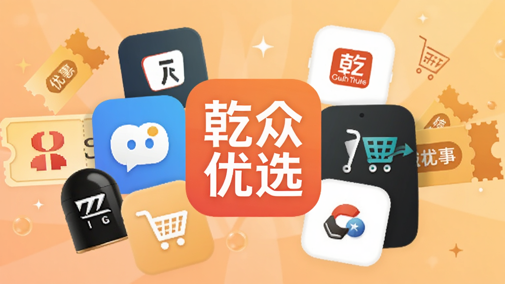 һ�Ź��ﷵ������Ĳ廭�����������ǡ�Ǭ����ѡ��APPͼ�꣬ͼ����Χ���ƶ������ƽ̨�ı�ʶ��Ԫ�غ��Ż�ȯͼ�꣬����Ϊ��͵ĳȻ�ɫ���䣬����ƽ�����Ű���жԳƣ����������ɾ����޶���װ��