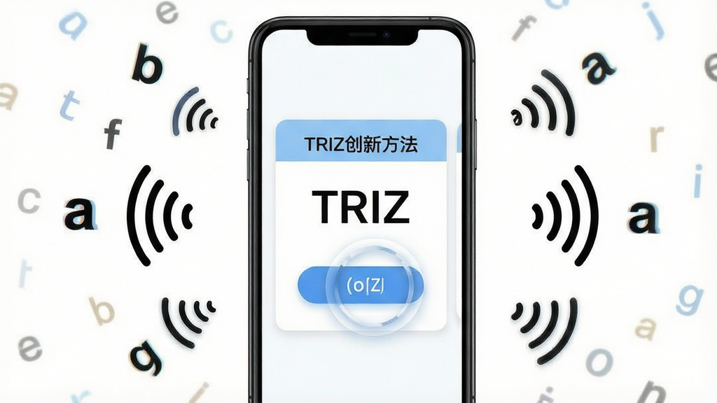 һ��չʾ����ѧϰ���ܵ��ֻ�����ͼ�������������ֻ���Ļ����Ļ����ʾ��TRIZ���·����������￨Ƭ����Ƭ���е��ʡ�TRIZ�������갴ť���ֻ���ΧƯ������ĸ������ͼ�ꡣ����Ϊ���й�ͼ���ֻ�Ϊ���壬����ͼ����������ɢ�����Ϊ���½����磬����Ϊ��ɫ��ϸ���ϰ�ť�а�ѹЧ���������������ɾ����޶���Ԫ�ء�