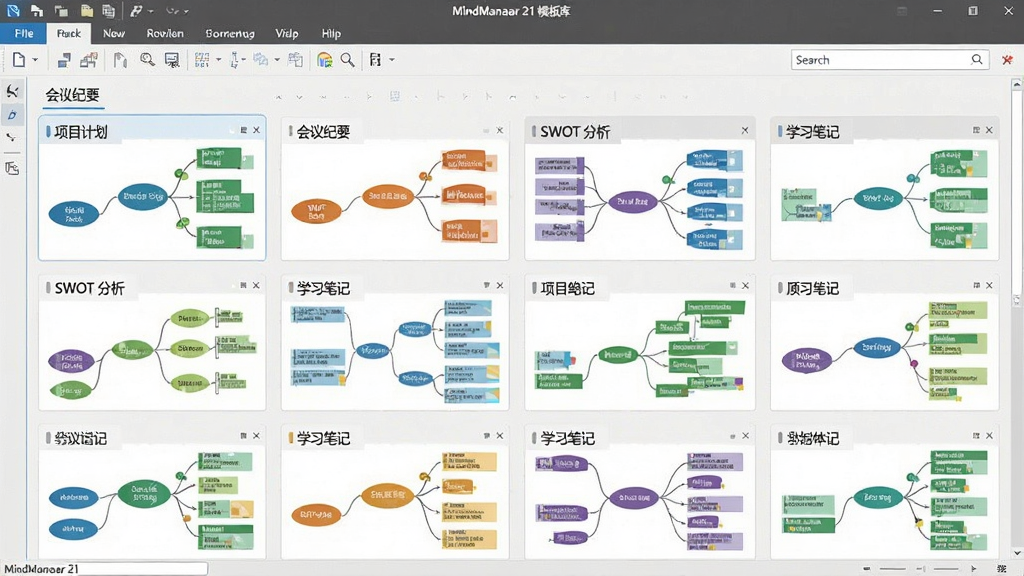 һ�� MindManager 21 ģ������ͼ�����������������Ŷ����ͼģ������ͼ������