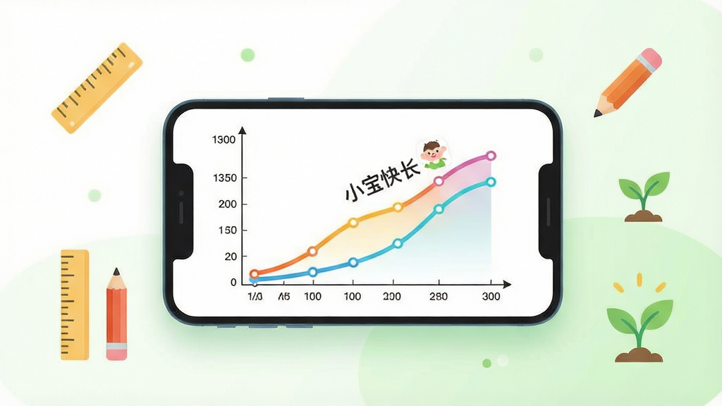 һ��չʾ��С���쳤��Ӧ���ڳɳ�����ͼ���ܵĲ廭������������һ���������ֻ���Ļ����Ļ�ϻ����Ų�ɫ�ɳ����ߣ�����Ϊ�·ݡ�����Ϊ������ֵ�������Ա߱�ע�š�С���쳤����Ӧ�����ƣ�����Ϊ�ɾ��İ�ɫ�뵭��ɫ���䣬���Գ��ӡ�Ǧ�ʡ�С����������ɳ���ͼ�꣬������¼�Լ�����ʸ��壬���־��У��ɾ��޶���Ԫ��