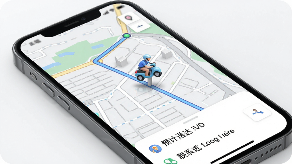 �������̻������͵�ͼ׷�ٽ��棬����չʾ�ֻ���Ļ�ϵĵ�ͼ��ͼ����ͼ����һ���������ֵ�ͼ��������·���ƶ�����Ļ�·���ʾ����Ԥ���ʹ�ʱ����������ϵ��ʽ������Ϊ���½ṹ�����Ϊ�ִ���Լ��ͼ�磬ϸ�������ֵ�ͼ��·�����붨λͼ�������У����ʸ��壬�ɾ����޶���Ԫ��
