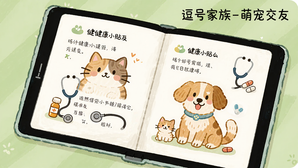 һ���򿪵ĵ����飬��ҳ����ʾè��͹����Ľ���С��ʿ���Ա�����������ҩ��ͼ�꣬����Ϊǳ��ɫ�����Ϊ�ֻ�廭��ϸ�ڷḻ�����ʸɾ����������Ͻ������֡����ż���-�ȳ轻�ѡ�