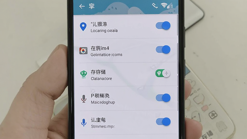 �ֻ������������ְ�׿�ֻ���װȨ�����ý��棬����Ϊ�ֻ���Ļ��ʾȨ�޹����б�������Ϊ������Ŀ�����Ϊϵͳԭ�����ϸ�ڰ�����λ���洢����˷�Ȩ�޿��أ����������ɾ����޶���Ԫ��