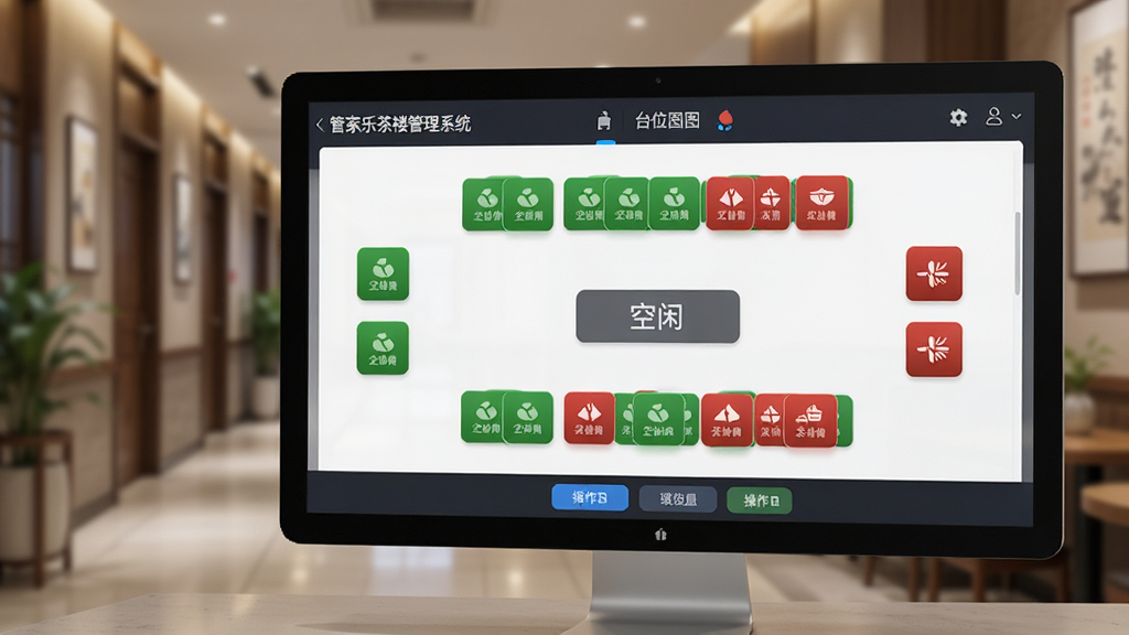 AI��ͼ��һ��������Ļ��д����ʾ���ܼ��ֲ�¥����ϵͳ����̨λͼ���棬����ɫ�ͺ�ɫͼ�����ֿ��к�ռ���еĲ�¥���ᣬ���沼�����룬��Ļ�·��в�����ť��������ģ���Ĳ�¥���ȣ����Ϊдʵ�Ƽ��磬��������������ɾ����޶���Ԫ�ء�