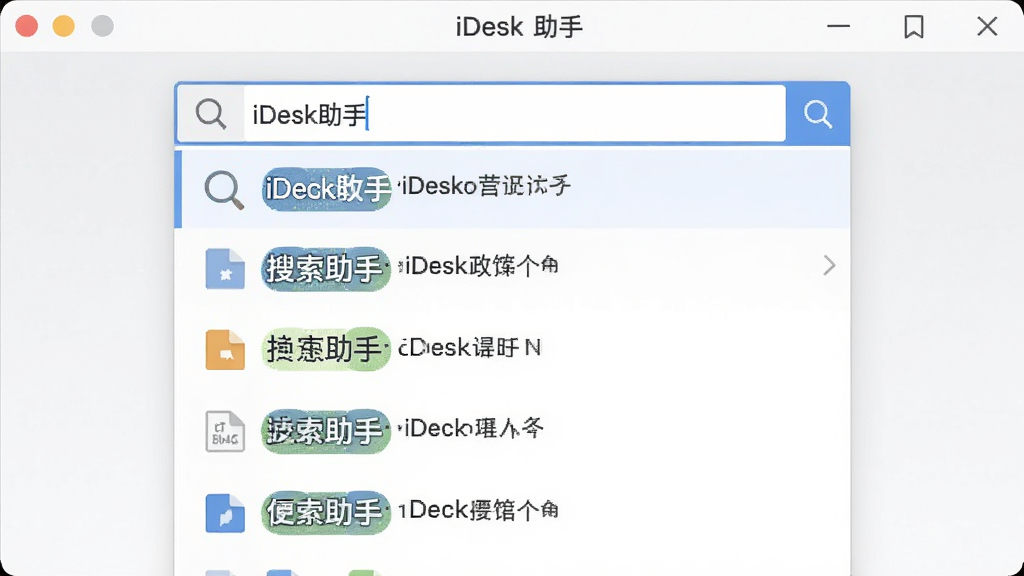 iDesk���ֿ����������ܽ��棬����Ϊ���涥����������������·�ʵʱ�����Ľ���б�������Ϊ���½ṹ���Ű���жԳƣ����Ϊ��Լ����磬ϸ�ڰ����Ŵ�ͼ�ꡢ����ƥ�����֡��ļ�����Сͼ�꣬���������ɾ����޶���Ԫ�أ������б�ע����