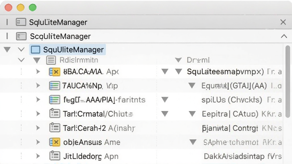SQLiteManager���������ݿ���ṹ����������д��ͼ����������ർ������չʾ������ݱ��������ֶ��б�������Ϊ�������νṹ���Ű���գ����Ϊ��ˬǳɫ�칫�磬ϸ�ڰ���չ���۵�ͼ�ꡢ�ֶ����ͱ�ע��������ʶ�������������ɾ����޶���Ԫ��