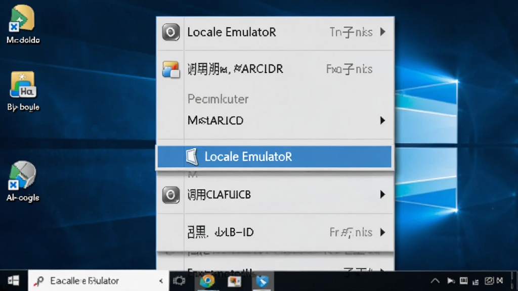 Locale Emulator �Ҽ��˵����ù���չʾͼ������Ϊ Windows �����Ҽ��˵���ͼ��񣬲�����ͻ����ʾ Locale Emulator �Ӳ˵���Ű��࣬���Ϊдʵ������ϸ�ڰ����˵���Ӱ������ѡ�ͼ�꣬�����������ɾ����޶���Ԫ��