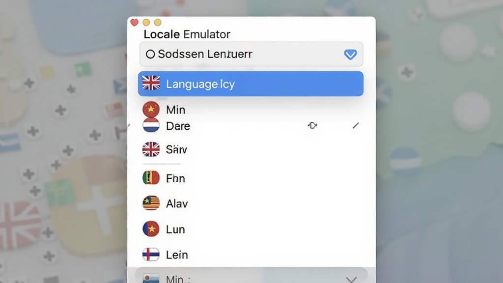 Locale Emulator ����������ѡ����棬����Ϊ�����˵��������б�������������ʾ����ѡ��Ű����룬���Ϊ��Լ�ִ� UI��ϸ�ڰ������Թ���ͼ�ꡢѡ�и�������ͱ����������������ɾ����޶���Ԫ��