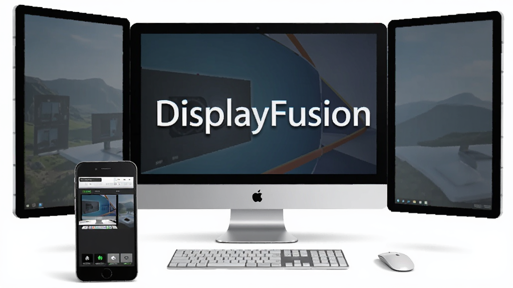 һ��չʾDisplayFusion��ʾ��������Զ�̿��ƹ��ܵ�ʾ��ͼ��������һ̨�������Ӷ����ʾ�����Ա���һ���ֻ���ʾԶ�̿��ƽ��棬���������С�DisplayFusion����ʶ�����Ϊ�ִ����񣬻����������ɾ��޶���Ԫ��