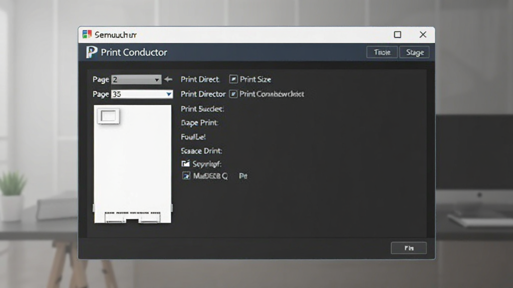 һ��չʾ Print Conductor ��ӡ�������ý����ͼƬ��������������������ʾֽ�Ŵ�С����ӡ���򡢷�����˫���ӡ��ѡ������Ա��� Print Conductor ��ʶ�������Ǽ�Լ�İ칫�������������רҵ�������������ɾ����޶���Ԫ��