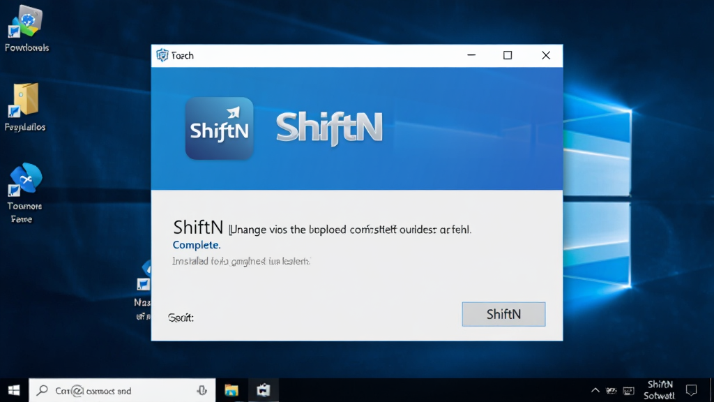 һ����AI���ɵ�ͼ�񣬻���չʾShiftN������Windows�����ϵİ�װ��ɽ��棬��������