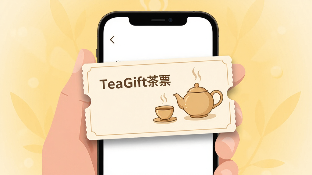 TeaGift��Ʊ���ֲ������ͽ��棬������һֻ�������ֻ����ֻ���Ļ��ʾһ�ž����Ĳ�Ʊ��Ƭ����Ƭ��д�š�TeaGift��Ʊ���������Ա��в���Ͳ豭�ļ�ʲ廭����������͵�ů��ɫ���Σ�����Ϊ�ֲ���д���У����Ϊ�ִ���ƽ���廭��ϸ���Ͽ�Ƭ����΢��Ӱ������ð���������ʸ��壬�ɾ����޶���Ԫ�ء�