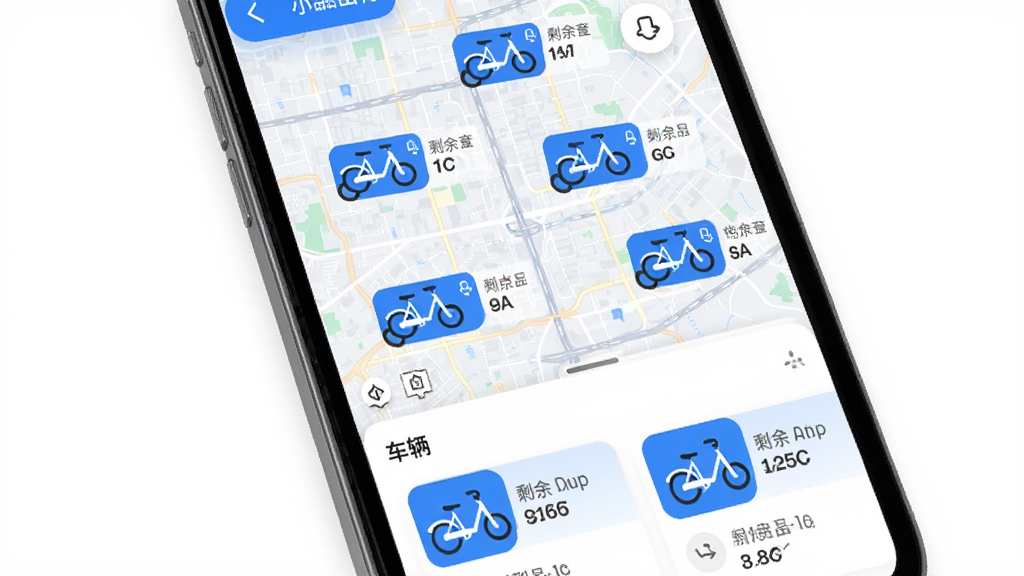 СƷ����App��ͼ�ҳ����ܽ���չʾ���ֻ���Ļ��ʾ���е�ͼ����ͼ�Ϸֲ��Ŷ�������絥��ͼ�꣬ÿ��ͼ���Ա�עʣ������;��룬����ײ���ʾ�����б���Ƭ�����岼������������ִ���Լ��ɫ��������Ϊ�������ʸɾ����޶���Ԫ��
