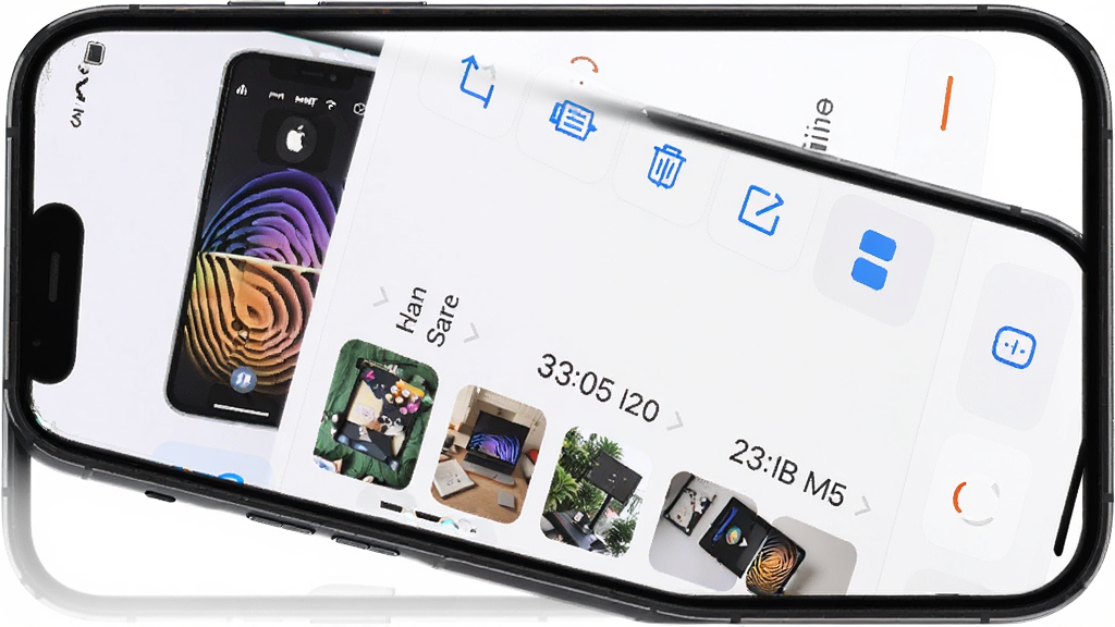 һ��iPhone�ֻ���ʾѸ��ƻ��¼���������Ƶ�����б����棬����Ϊ�ֻ���Ļ������Ϊ�����б����У��Ű��������ͼ���ļ�����ʱ���Ͳ�����ť�����Ϊ��ˬǳɫϵUI��ϸ�����з�����ɾ����������ͼ�꣬���ʸ���ɾ����޶���Ԫ��