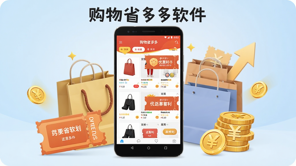 һ��չʾ����ʡ����������Ĺ��ܵĺϳ�ͼ������������һ����׿�ֻ����ֻ���Ļ����ʾ����ʡ�����������ҳ���棬����������Ʒ�б����Ż�ȯ��ʶ���ֻ���Χ�����Ź�������Ż�ȯ����ҡ�������ͷ��Ԫ�أ�������ǳ��ɫ���䣬��������죬ϸ�����������ʸɾ����޶���Ԫ�أ�ͼ��������Ϊ������ʡ���������