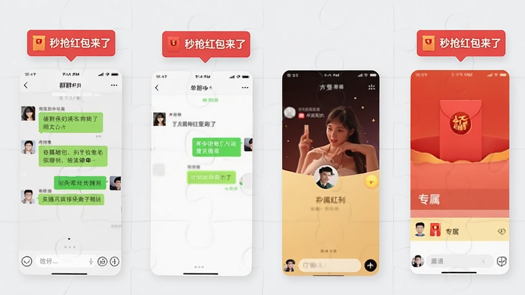 һ��չʾ�������쳡����ƴͼʽ���棬�����зֱ���Ⱥ�ġ����ġ�ר������Ȳ�ͬ���촰�ڵ�ʾ��ͼ��ÿ�������Ϸ����С�����������ˡ�������ͼ�꣬����Ϊǳ��ɫ��������¼�Լ�����ʸɾ����޶���Ԫ��