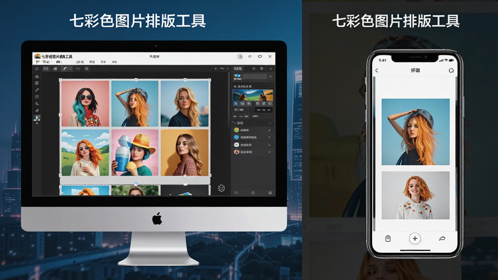 �߲�ɫͼƬ�Ű湤���ڵ��Ժ��ֻ��ϵ�ʹ�ó����Ա�ͼ���������Ϊ���Զ���������չʾ��ͼ�Ű棬�Ҳ�Ϊ�ֻ���Ӧ�ý���չʾƴͼ�������������ơ��߲�ɫͼƬ�Ű湤�ߡ������ɼ�������Ϊ���ҷ����Աȣ����Ϊ�Ƽ���չʾͼ��ϸ�ڰ����豸�߿�����������Ԫ�ؿɱ桢���ʸ��塢�ɾ����޶���Ԫ��