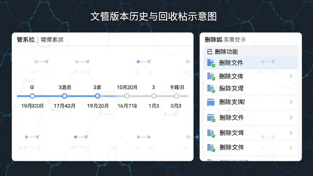 �ĵ�����ϵͳ�汾��ʷ�����վ����ʾ��ͼ��������չʾ�汾ʱ��������ɾ���ļ��б������沼������������Լ�����ʸɾ����޶���Ԫ��