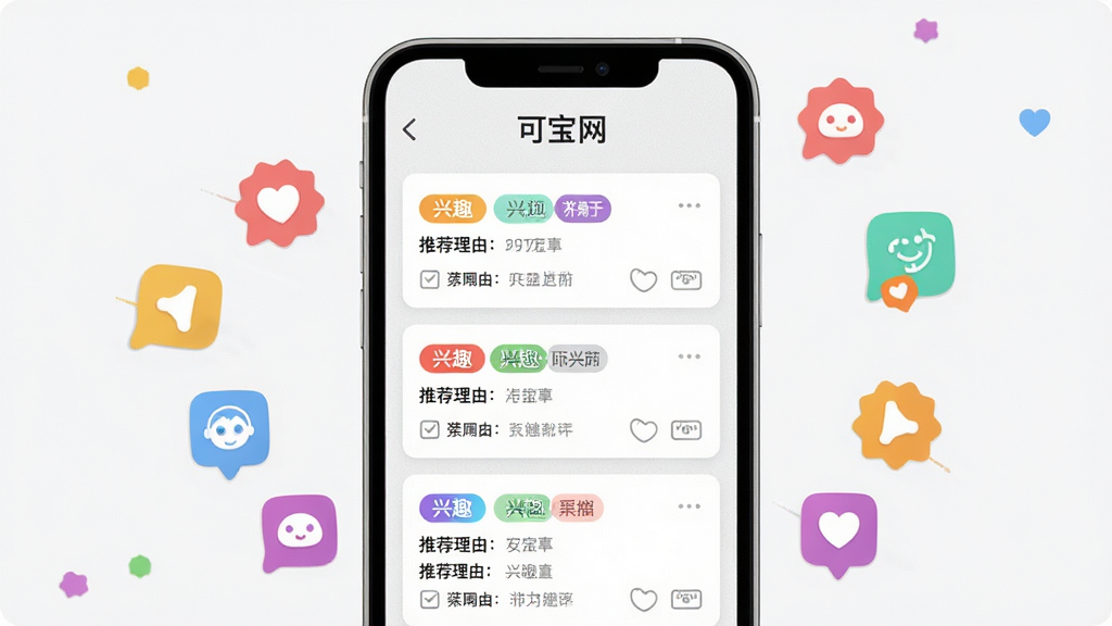 �ɱ������Ի������Ƽ�ҳ�棬�ֻ���Ļչʾ��Ϣ���б���ÿ�����ݴ�����Ȥ��ǩ���Ƽ����ɣ��������ǳ���ʸз�񣬱���Ϊ��ɫ���ֻ���Χ���ƴ�����Ȥƫ�õĲ�ɫ��ǩͼ�꣬���廭��ɾ����࣬���֡��ɱ�������ʾ�ڶ��������ʸ��壬�޶���Ԫ��