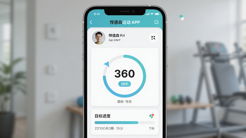 ����Ϊ����ɭ�˶�APP���˽�������ҳ�棬������ʾ�û�ͷ��BMI��ֵԲ����Ŀ�������������Ϊ�ֻ���Ļ����չʾ����Ϣ��Ƭ�������У��Ű�ɾ����ص����ݼӴ֣����Ϊ��ˬ�����磻ϸ�ڰ���Բ�����ȶ�����Ŀ���ǩ�����ڼ�¼�����ʸ��壬�ɾ����޶���Ԫ��