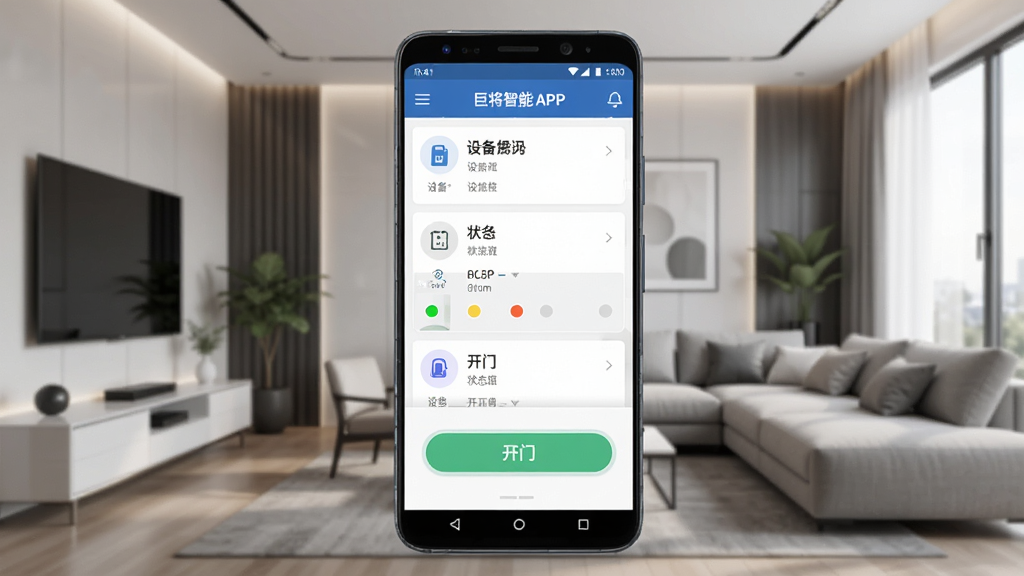 һ��չʾ�޽�����APP��������ֻ�����ͼ����������Ϊһ��������׿�ֻ�����Ļ����ʾ�޽�����Ӧ����ҳ�������豸�б������Ű�ť��״ָ̬ʾ�Ƶ�Ԫ�أ�����Ϊ�ִ����ܼҾӿ��������������Ƽ��У�ϸ�����������ʸ��壬�ɾ��޶���Ԫ��