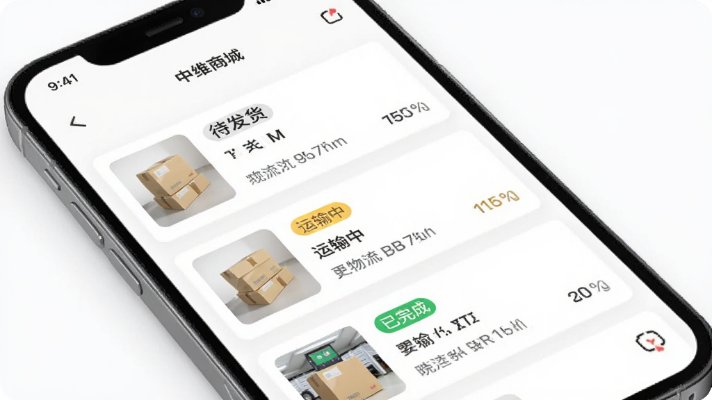һ��չʾ��ά�̳�App��������ҳ���UI���ͼ���������ֻ���Ļ��ʾ�����б��������������������С�����ɵ�״̬��ǩ��ÿ��������Ƭ��ʾ��Ʒ����ͼ��������Ϣ������Ϊ��ɫ��������ִ������ʸɾ����޶���Ԫ��