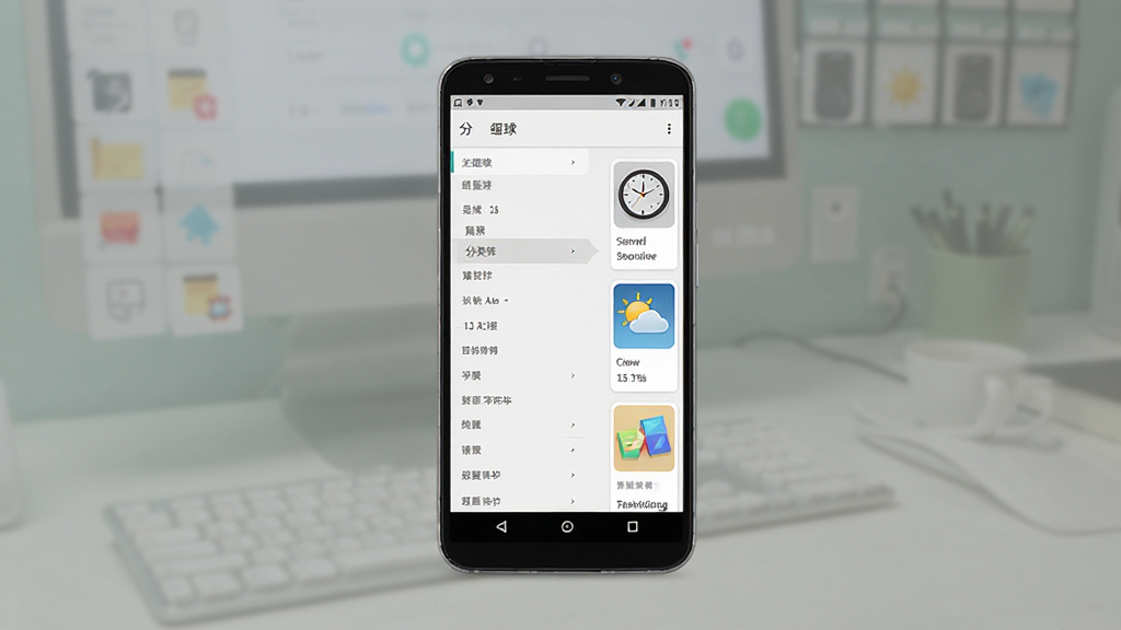 ������������������չʾͼ����������չʾһ����׿�ֻ�����Ļ��ʾ����б�ҳ�棬���Ϊ�����ǩ���Ҳ�Ϊ�����Ƭ����ͼ������ʱ�ӡ���������ǩ��ͼ�꣬������ɫΪǳɫϵ����������������࣬�����������ɾ����޶���Ԫ��