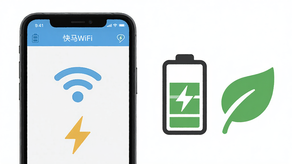 һ��չʾ������WiFi������ʡ�����Ե�ͼƬ��������һ���ֻ���Ļ��ʾ������WiFi��Ӧ�ý��棬�Ա���һ�����ͼ���Ҷ��ͼ�꣬��ʾʡ��������������Ϊ��ɫ������Ϊ�ֻ���ͼ�꣬���ּ�࣬�Ű���ˬ�����Ϊ�����ƽ����ƣ�ϸ�ڰ�����ء�Ҷ�ӡ�������ţ������������ɾ����޶���Ԫ��