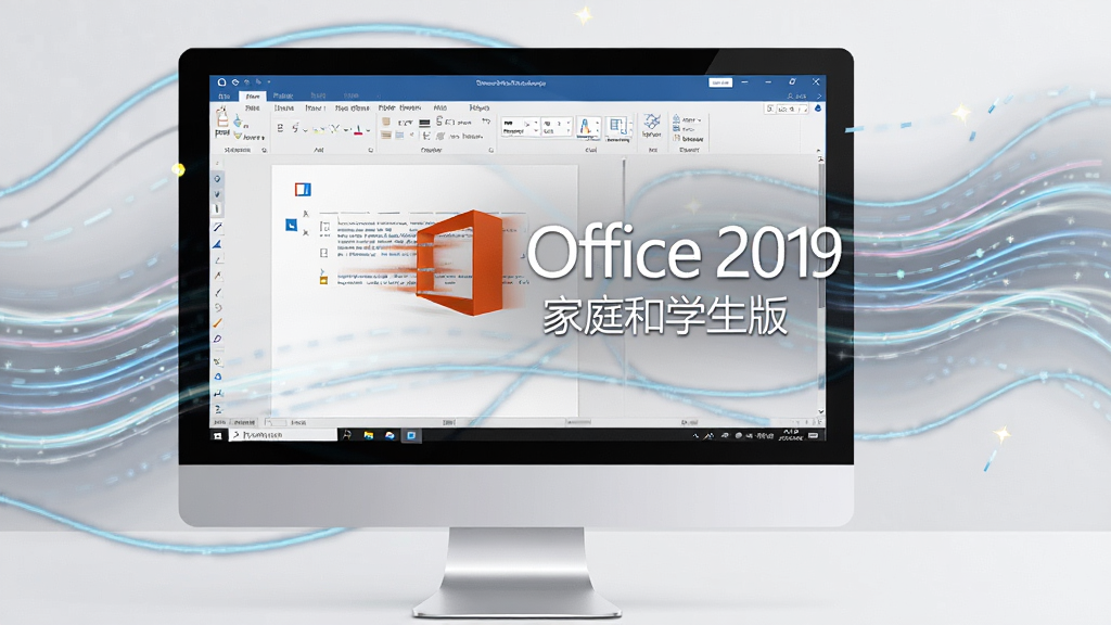 ����չʾһ̨�����е�̨ʽ������ʾ������Ļ�ϳ��֡�Office 2019 ��ͥ��ѧ���桱���ĵ��༭���棬��Χ���������������ٶȸ�Ԫ�أ����ֺ���չ�������Ƽ���Լ��ϸ�����������ʸ��壬����ɾ����޶���Ԫ��