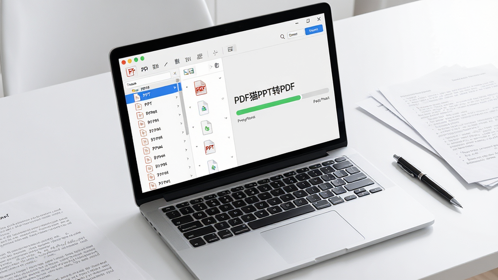 ���廭���Ըɾ��İ칫����Ϊ������һ̨�򿪵ıʼǱ�������Ļ����������ʾ��PDFèPPTתPDF���������棬���������PPT�ļ��б����Ҳ���PDFת������������Χ����ڷ��ż���ֽ���ĵ���һ֧ǩ�ֱʣ�����������͡���ͼ���ø���΢���ӽǣ����Ϊ�ִ���Լдʵ��ϸ�ڰ�����Ļ�ϵ�ͼ��Ͱ�ť�����ɼ������廭�������ɾ����޶���Ԫ�أ�ͻ�����ߵı����רҵ�С�