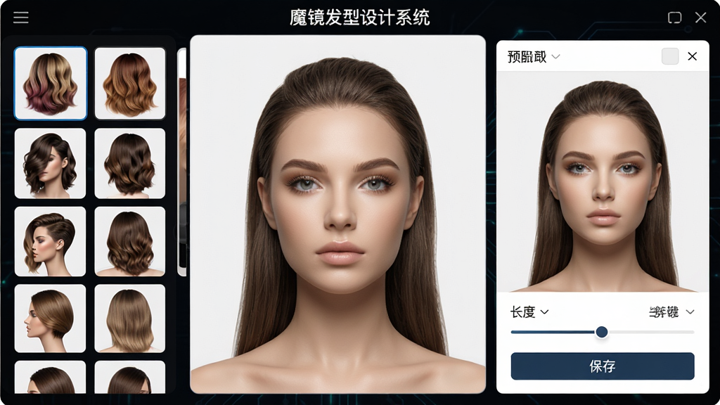 ħ���������ϵͳ���������棬����Ϊһλģ������ͷ��λ�ڻ������룬���ֲ������ҷ��������Ϊ�����ز�����ͼ�б����Ҳ�ΪʵʱԤ�����ڣ��Ű������������Ϊ�ִ���Լ�Ƽ��У�ϸ�ڰ�����ɫѡ���������ȵ��ڻ��顢���水ť�������г�������