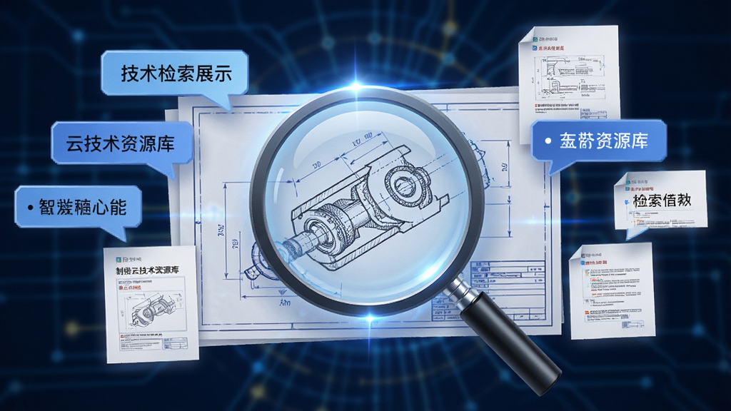 �����Ƽ�����Դ�����ܼ�������չʾ������������һ���Ŵ�ͼ��۽���һ�Ż�еͼֽ�ϣ���Χ���������صı�ǩ���ĵ�����ͼ�����ֲ�η�������������죬ϸ������������Ч�������������ɾ����޶���Ԫ��