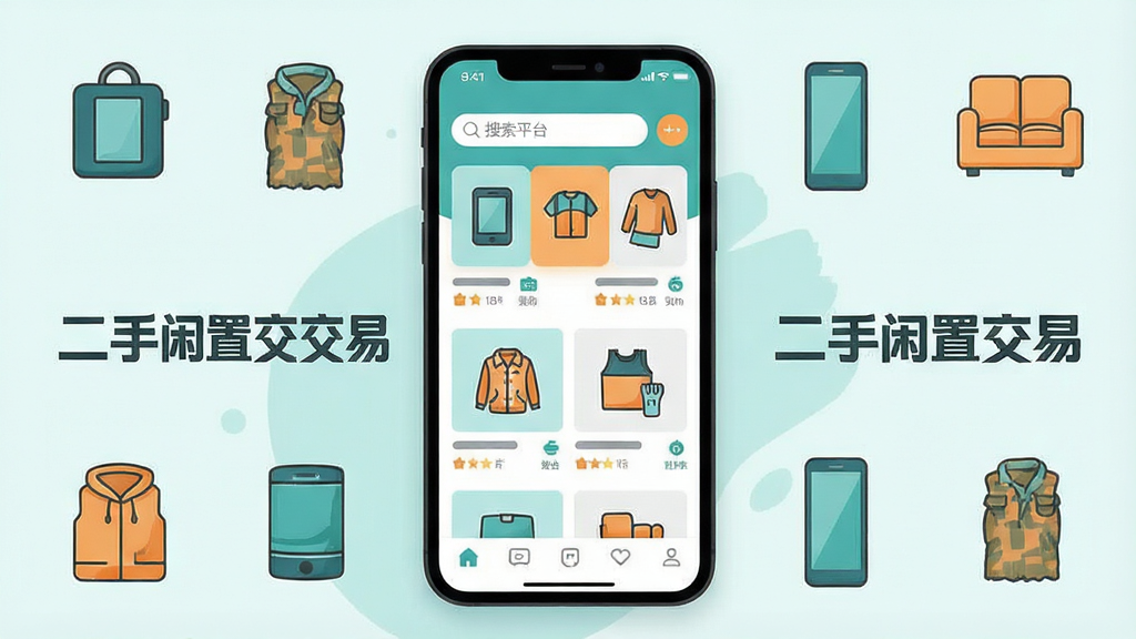 һ��չʾ�������ý���APP����ȫò��ͼƬ����������Ϊһ�������ֻ�����Ļ��ʾ����Ʒ������Ŀ�Ķ��ֽ���ƽ̨��ҳ���������롢����Ҿߵȷ���ͼ�ꡣ���ֲ��þ��й�ͼ���ֻ����໷���Ÿ���������Ʒ�ļ�ʻ�ͼ�ꡣ�Ű������������Ϊ�ִ���ƽ���廭��ɫ������������ɫ��ů��ɫΪ����ϸ���ϣ��ֻ���Ļ��չʾ��Ʒ�б�����������Ļ���С��������ý��ס������ֱ�ʶ�����ʸ��壬����ɾ����޶���Ԫ�ء�