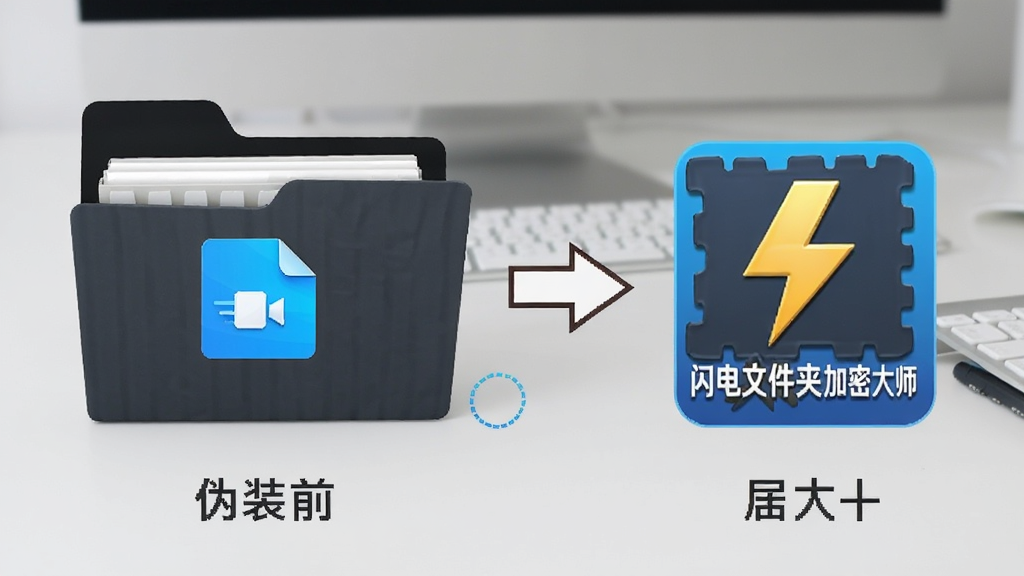 һ��չʾ�ļ���αװЧ����ͼƬ��������һ���ļ��б�αװ����ͨ�ĵ�ͼ�꣬�Ա���