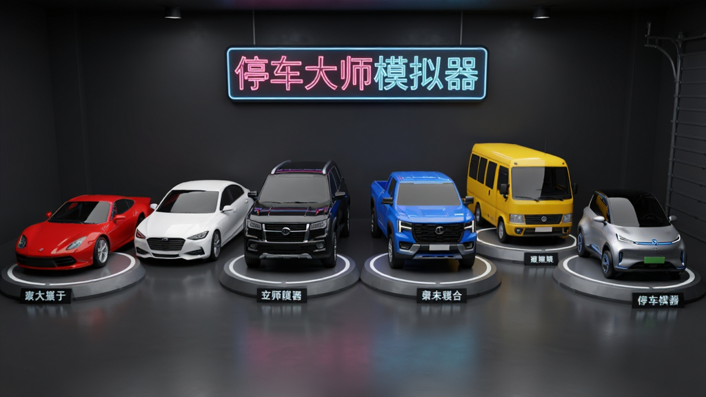 һ������չ������3D��Ⱦͼ������������������������ͬ�ͺŵ�������������ɫ�ܳ�����ɫ�γ�����ɫSUV����ɫƤ������ɫС��ʿ����ɫ�綯����ÿ�����·�����һ��Բ��չʾ̨�����Ʊ�ǩ���������Ϸ������š�ͣ����ʦģ�������޺�����ƣ����������ɫ����ǽ�棬�ƹ�۽��ڳ����ϡ�������ɾ����䣬����ϸ�壬�޶���Ԫ�ء�